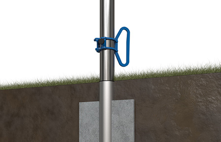 Sonnensegel Technik – RO-FLEX Einbau Pfosten